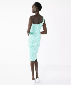 Women's Nine West One-Shoulder Bodycon Dress -Nine West Sales 5520648 ALT