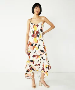 Women's Nine West Strappy Wrap Ruffle Dress -Nine West Sales 5524649 White Floral