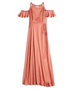 Women's Nine West Flounce Cold-Shoulder Maxi Dress -Nine West Sales 5525423 ALT5