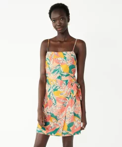 Women's Nine West Side-Tie Faux Wrap Mini Dress