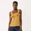 Women's Nine West Squareneck Ruffle Tank