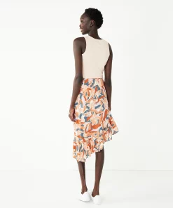 Women's Nine West Asymmetrical Midi Skirt -Nine West Sales 5538810 ALT