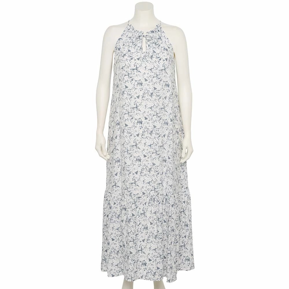 Plus Size Nine West Tiered Peasant Maxi Dress 4 Plus Size Nine West Tiered Peasant Maxi Dress - Image 2