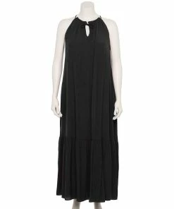 Nine West Sales 27 Plus Size Nine West Tiered Peasant Maxi Dress