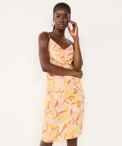 Women's Nine West Strappy Ruched Midi Dress 12 Women's Nine West Strappy Ruched Midi Dress -Nine West Sales 5551982 Abstract Plumeria