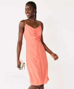 Women's Nine West Strappy Ruched Midi Dress 13 Women's Nine West Strappy Ruched Midi Dress -Nine West Sales 5551982 Cruz Coral