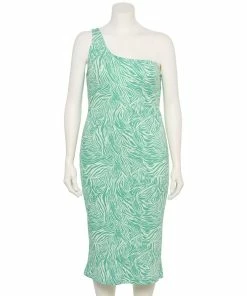 Plus Size Nine West One-Shoulder Bodycon Dress