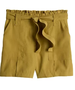 Women's Nine West High-Waisted Paperbag Utility Shorts -Nine West Sales 5562607 ALT5