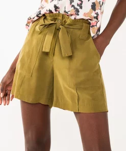 Women's Nine West High-Waisted Paperbag Utility Shorts