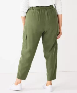Plus Size Nine West High-Waisted Tapered Pants -Nine West Sales 5563608 ALT