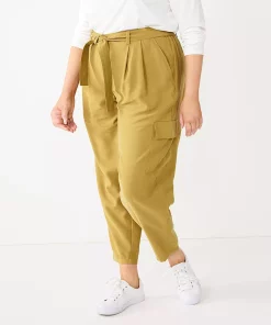 Plus Size Nine West High-Waisted Tapered Pants