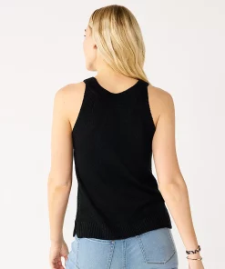 Women's Nine West High-Neck Cutaway Sweater Tank -Nine West Sales 5566564 ALT