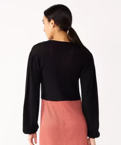 Women's Nine West Balloon Sleeve Open Front Cardigan -Nine West Sales 5567306 ALT