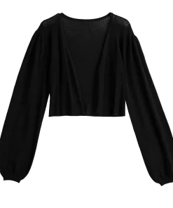 Women's Nine West Balloon Sleeve Open Front Cardigan -Nine West Sales 5567306 ALT5