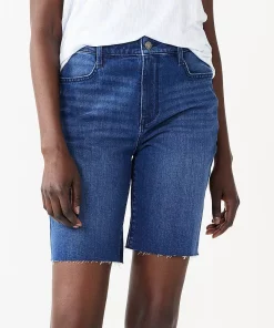 Women's Nine West High Rise Bermuda Boyfriend Shorts