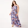 Plus Size Nine West Asymmetrical Tiered Maxi Dress 1 Plus Size Nine West Asymmetrical Tiered Maxi Dress -Nine West Sales 5576100 Block Shapes Blue