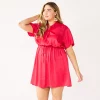 Plus Size Nine West Dolman-Sleeve Shirt Dress -Nine West Sales 5577113 Strawberry Pop