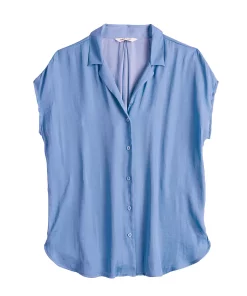 Women's Nine West Short Sleeve Easy Lapel Shirt -Nine West Sales 5577441 ALT5