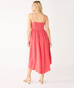 Women's Nine West Twist Front High-Low Midi Dress 8 Women's Nine West Twist Front High-Low Midi Dress -Nine West Sales 5578664 ALT