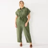 Plus Size Nine West Utility Jumpsuit -Nine West Sales 5579911 Infantry Olive
