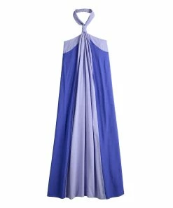 Women's Nine West Halter Neck Colorblock Maxi Dress 7 Women's Nine West Halter Neck Colorblock Maxi Dress -Nine West Sales 5581340 ALT5