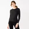Women's Nine West Long Sleeve Rib Crewneck Sweater 1 Women's Nine West Long Sleeve Rib Crewneck Sweater -Nine West Sales 5582535 Mineral Black