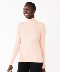 Women's Nine West Rib Turtleneck Top
