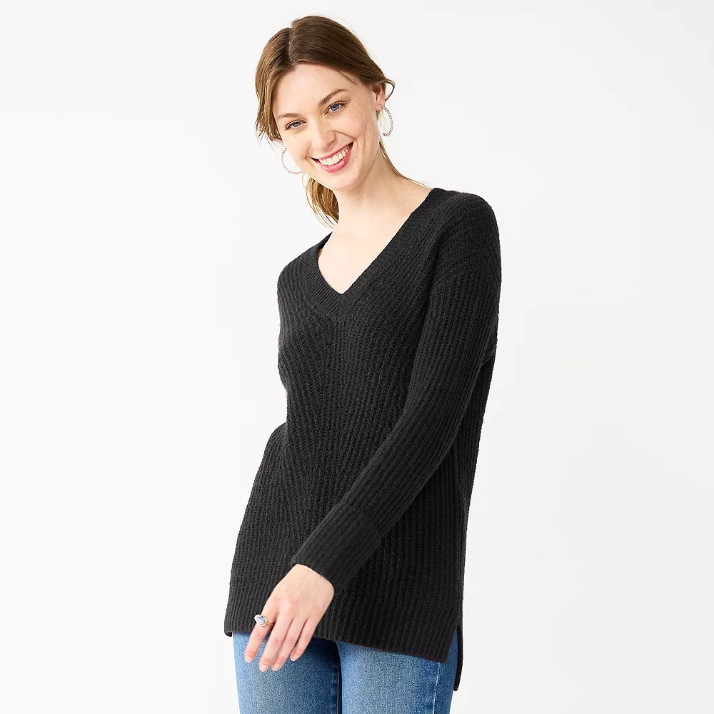 Women's Nine West Stitch Front V-Neck Sweater 7 Women's Nine West Stitch Front V-Neck Sweater - Image 5