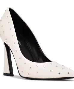 Nine West Trial Women's Rhinestone Dress Pumps -Nine West Sales 5618715 White