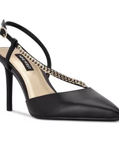 Nine West Gisha Women's Chain Link High Heel Dress Pumps 11 Nine West Gisha Women's Chain Link High Heel Dress Pumps -Nine West Sales 5618718 Black