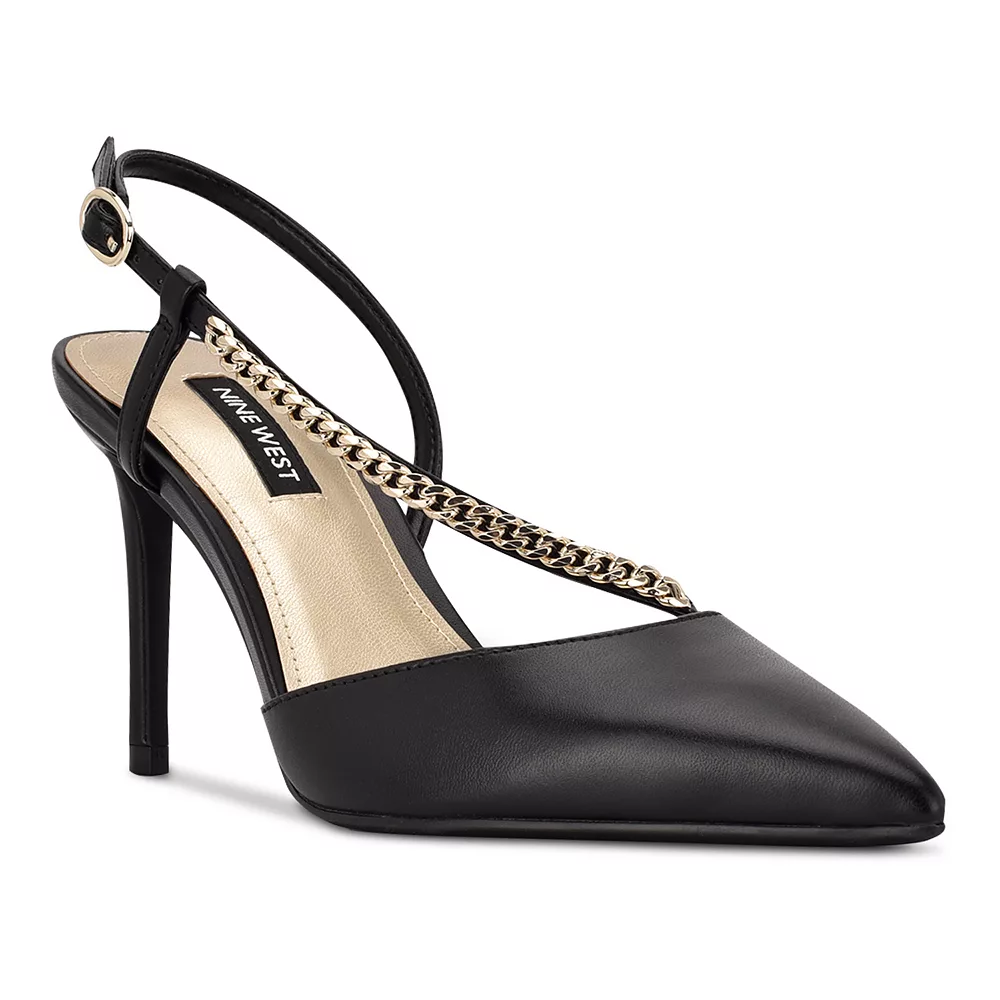 Nine West Gisha Women's Chain Link High Heel Dress Pumps 5 Nine West Gisha Women's Chain Link High Heel Dress Pumps - Image 3