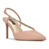 Nine West Gisha Women's Chain Link High Heel Dress Pumps -Nine West Sales 5618718 Light Natural