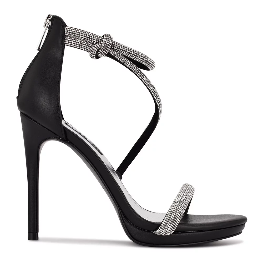 Nine West Lavern Women's Strappy Rhinestone Dress Sandals 5 Nine West Lavern Women's Strappy Rhinestone Dress Sandals - Image 4