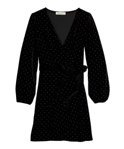 Women's Nine West Long Sleeve Velvet Wrap Dress -Nine West Sales 5668540 ALT5