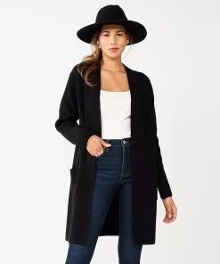 Women's Nine West Jacquard Long Cardigan 27 Women's Nine West Jacquard Long Cardigan -Nine West Sales 5692188 Black