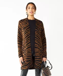 Women's Nine West Jacquard Long Cardigan 22 Women's Nine West Jacquard Long Cardigan -Nine West Sales 5692188 Black Zebra