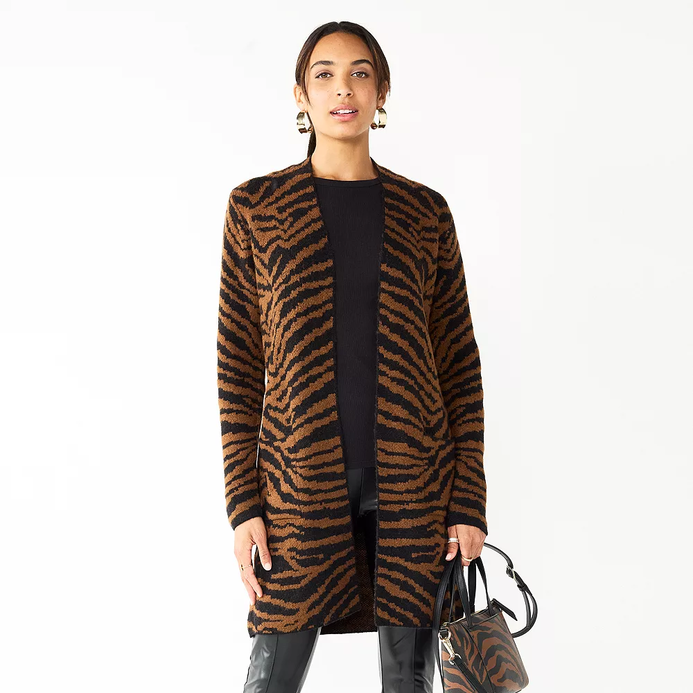 Women's Nine West Jacquard Long Cardigan 5 Women's Nine West Jacquard Long Cardigan - Image 3