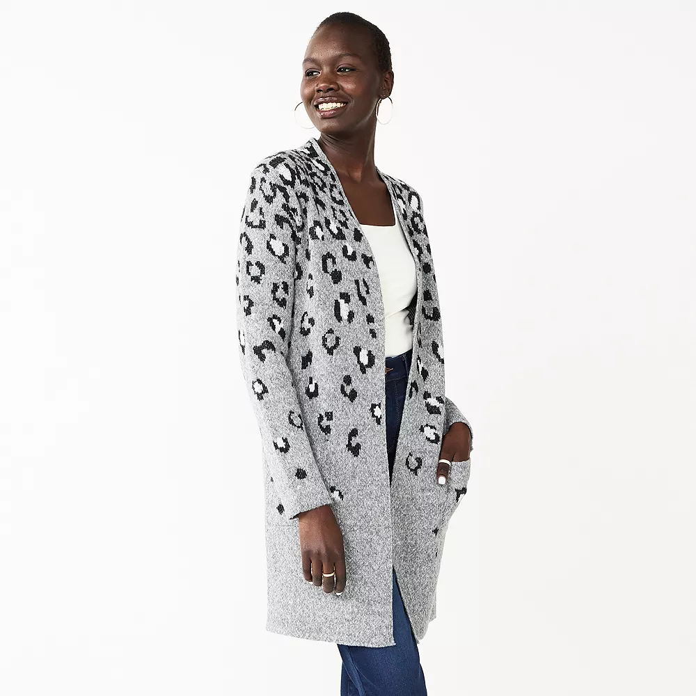 Women's Nine West Jacquard Long Cardigan 14 Women's Nine West Jacquard Long Cardigan - Image 12