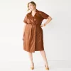 Plus Size Nine West Faux Leather Midi Dress -Nine West Sales 5698826