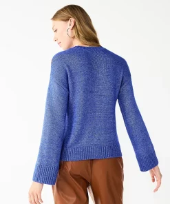 Women's Nine West Patterned Crewneck Sweater -Nine West Sales 5731865 ALT