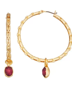 Nine West Click It Hoop Earrings