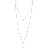 Nine West Gold Tone 2 Row Bar Pendant Necklace -Nine West Sales 5770326