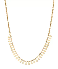 Nine West Gold Tone Shaky Frontal Necklace