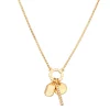 Nine West Gold Tone Simulated Crystal Charm Necklace -Nine West Sales 5770332