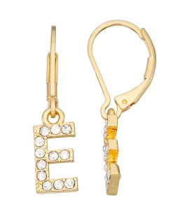 Nine West Initial "E" Drop Earrings
