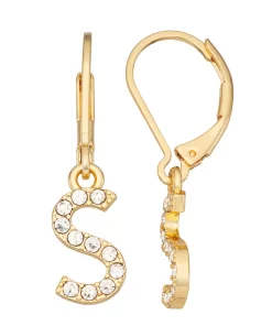 Nine West Pave Leverback Earrings