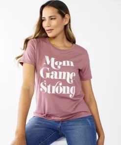 Women's Nine West Crewneck Graphic Tee -Nine West Sales 5795642 Mom Game Strong