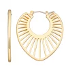 Nine West Gold Tone Sunburst Cutout Hoop Earrings 1 Nine West Gold Tone Sunburst Cutout Hoop Earrings -Nine West Sales 5806595