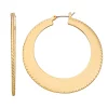 Nine West Gold Tone Disc Click-It Hoop Earrings