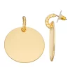 Nine West Gold Tone Disc Post Hoop Earrings -Nine West Sales 5807338